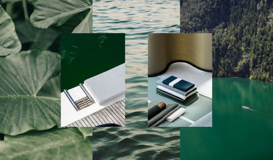 OUR FAVORITE FABRICS TO EVOKE NATURE AND TRANQUILITY ABOARD YOUR BOAT