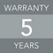 5 years warranty